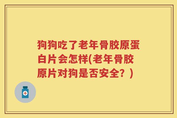狗狗吃了老年骨胶原蛋白片会怎样(老年骨胶原片对狗是否安全？)
