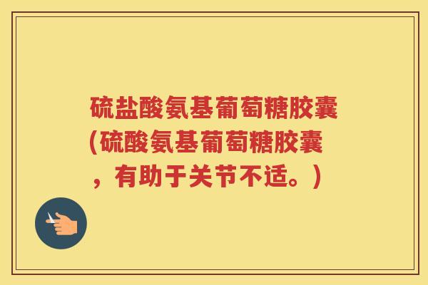 硫盐酸氨基葡萄糖胶囊(硫酸氨基葡萄糖胶囊,有助于关节不适。) 硫盐酸氨基葡萄糖胶囊(硫酸氨基葡萄糖胶囊,有助于关节不适。)