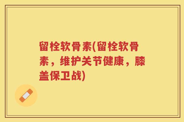 留栓软骨素(留栓软骨素,维护关节健康,膝盖保卫战) 留栓软骨素(留栓软骨素,维护关节健康,膝盖保卫战)