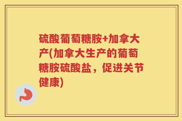 硫酸葡萄糖胺+加拿大产(加拿大生产的葡萄糖胺硫酸盐,促进关节健康) 硫酸葡萄糖胺+加拿大产(加拿大生产的葡萄糖胺硫酸盐,促进关节健康)