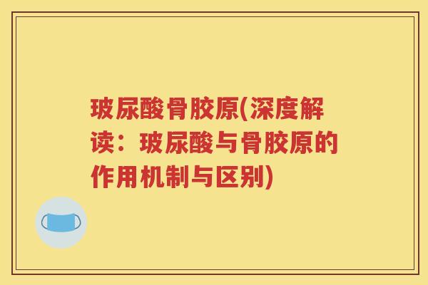 玻尿酸骨胶原(深度解读：玻尿酸与骨胶原的作用机制与区别)