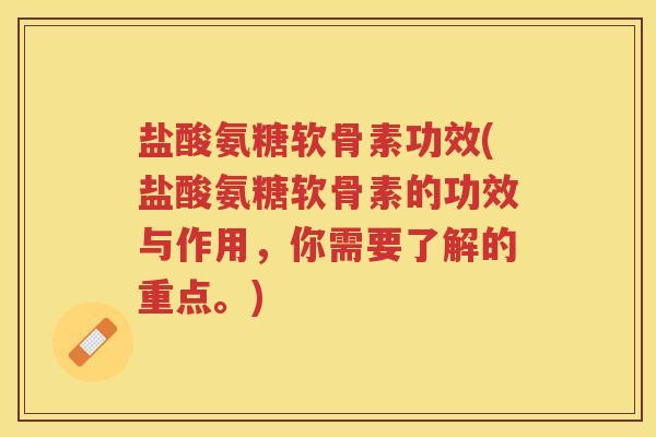盐酸氨糖软骨素功效(盐酸氨糖软骨素的功效与作用，你需要了解的重点。)
