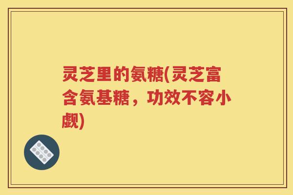 灵芝里的氨糖(灵芝富含氨基糖，功效不容小觑)