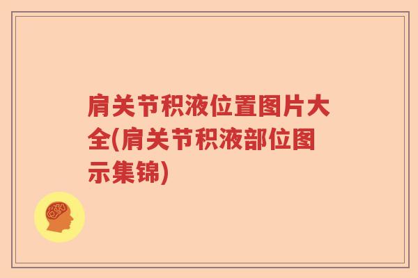 肩关节积液位置图片大全(肩关节积液部位图示集锦) 肩关节积液位置图片大全(肩关节积液部位图示集锦)