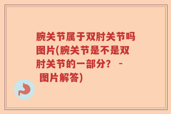腕关节属于双肘关节吗图片(腕关节是不是双肘关节的一部分？ - 图片解答)