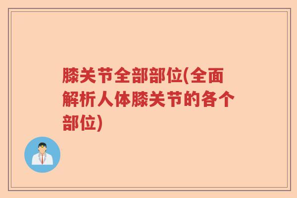 膝关节全部部位(全面解析人体膝关节的各个部位) 膝关节全部部位(全面解析人体膝关节的各个部位)