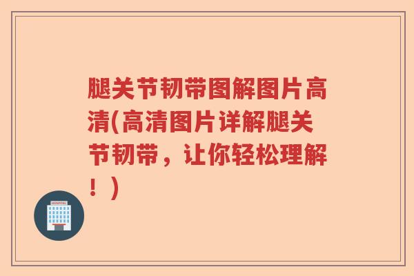 腿关节韧带图解图片高清(高清图片详解腿关节韧带,让你轻松理解!) 腿关节韧带图解图片高清(高清图片详解腿关节韧带,让你轻松理解!)