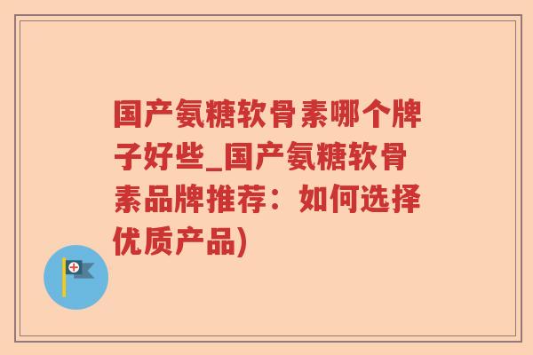 国产氨糖软骨素哪个牌子好些_国产氨糖软骨素品牌推荐:如何选择优质产品) 国产氨糖软骨素哪个牌子好些_国产氨糖软骨素品牌推荐:如何选择优质产品)