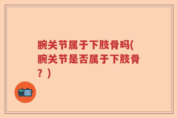 腕关节属于下肢骨吗(腕关节是否属于下肢骨?) 腕关节属于下肢骨吗(腕关节是否属于下肢骨?)