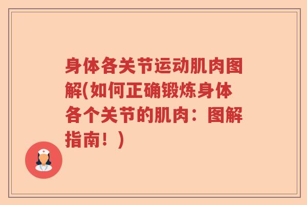 身体各关节运动肌肉图解(如何正确锻炼身体各个关节的肌肉:图解指南!) 身体各关节运动肌肉图解(如何正确锻炼身体各个关节的肌肉:图解指南!)