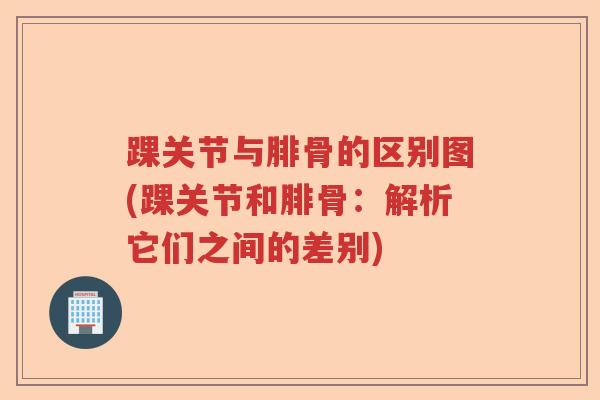 踝关节与腓骨的区别图(踝关节和腓骨：解析它们之间的差别)