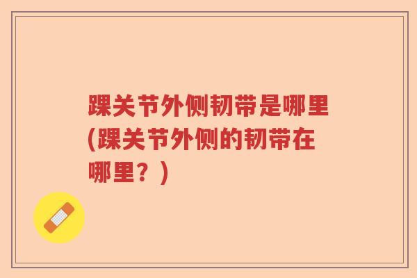 踝关节外侧韧带是哪里(踝关节外侧的韧带在哪里?) 踝关节外侧韧带是哪里(踝关节外侧的韧带在哪里?)