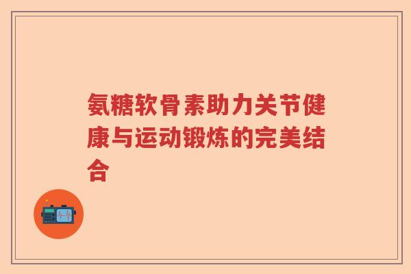 氨糖软骨素助力关节健康与运动锻炼的完美结合 氨糖软骨素助力关节健康与运动锻炼的完美结合