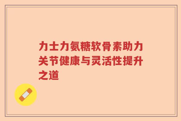 力士力氨糖软骨素助力关节健康与灵活性提升之道 力士力氨糖软骨素助力关节健康与灵活性提升之道