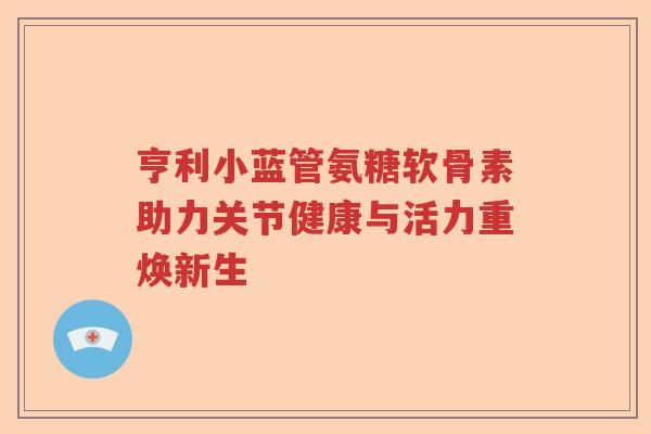 亨利小蓝管氨糖软骨素助力关节健康与活力重焕新生