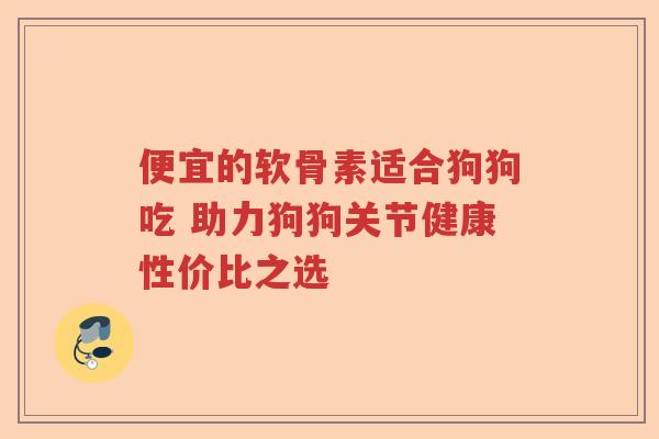 便宜的软骨素适合狗狗吃 助力狗狗关节健康性价比之选
