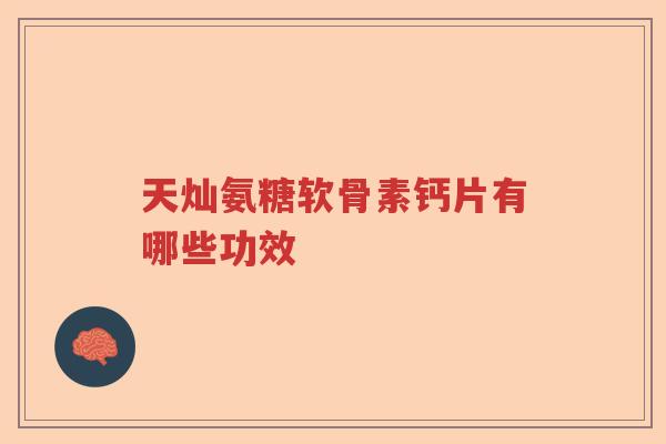 天灿氨糖软骨素钙片有哪些功效