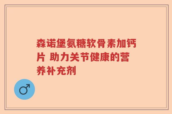 森诺堡氨糖软骨素加钙片 助力关节健康的营养补充剂 森诺堡氨糖软骨素加钙片 助力关节健康的营养补充剂